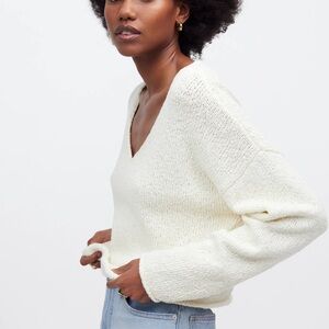 Madewell Knit V Neck Slouchy Sweater